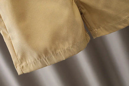 Boys Summer Clothing Children's Short Sleeved Set New Children's And Boys Baby Striped Polo Shirt Two-Piece Set