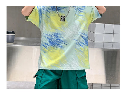 Summer  Boys Shorts Short Sleeve Shorts Handsome High Quality Leisure Sports Simple Two-piece Set.4-16year