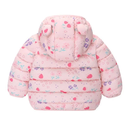 Kids Boy Lightweight Down Jacket Girl Baby Cartoon Dinosaur Outerwear Hooded Coat Autumn Winter Clothes Christmas Birthday Gifts