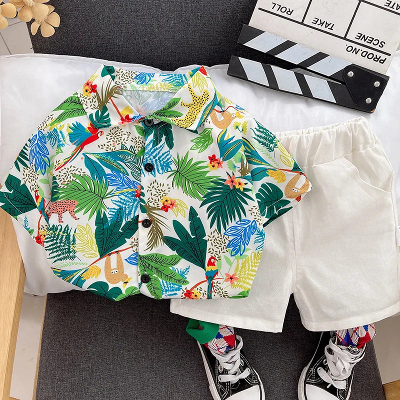 Summer Fashion Baby Boy Clothes Sets T-shirt + Pants 1-4T Toddler Casual Clothing Suits Children Kids Boys Outfits Suit