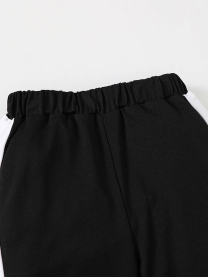 Winter  Cool  4-7  Years  Old  Boy  Long  Sleeves  Splicing   Fabric  Fashion  Sports    Clothing