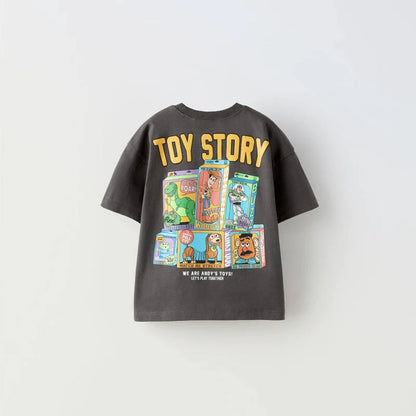 2025 New Summer Clothes Boys T-shirt Cartoon Fashion Kids Short Sleeve Tees Tops Trendy Design Children's Wear Crewneck T Shirts