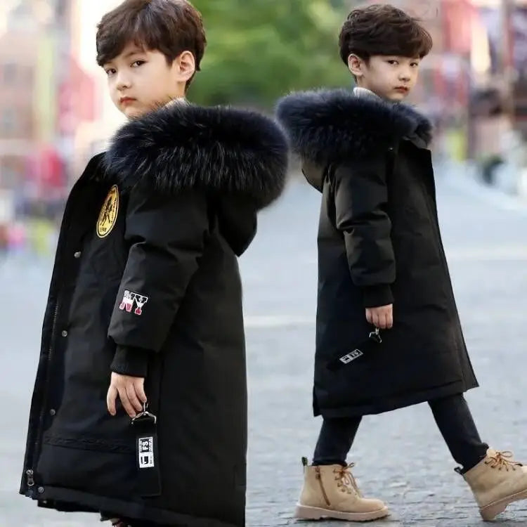 2023 Children Warm Clothing toddler boy Clothes Teen Down Cotton Padded Winter Jackets Hooded Coat Thicken Outerwear Kids Parka