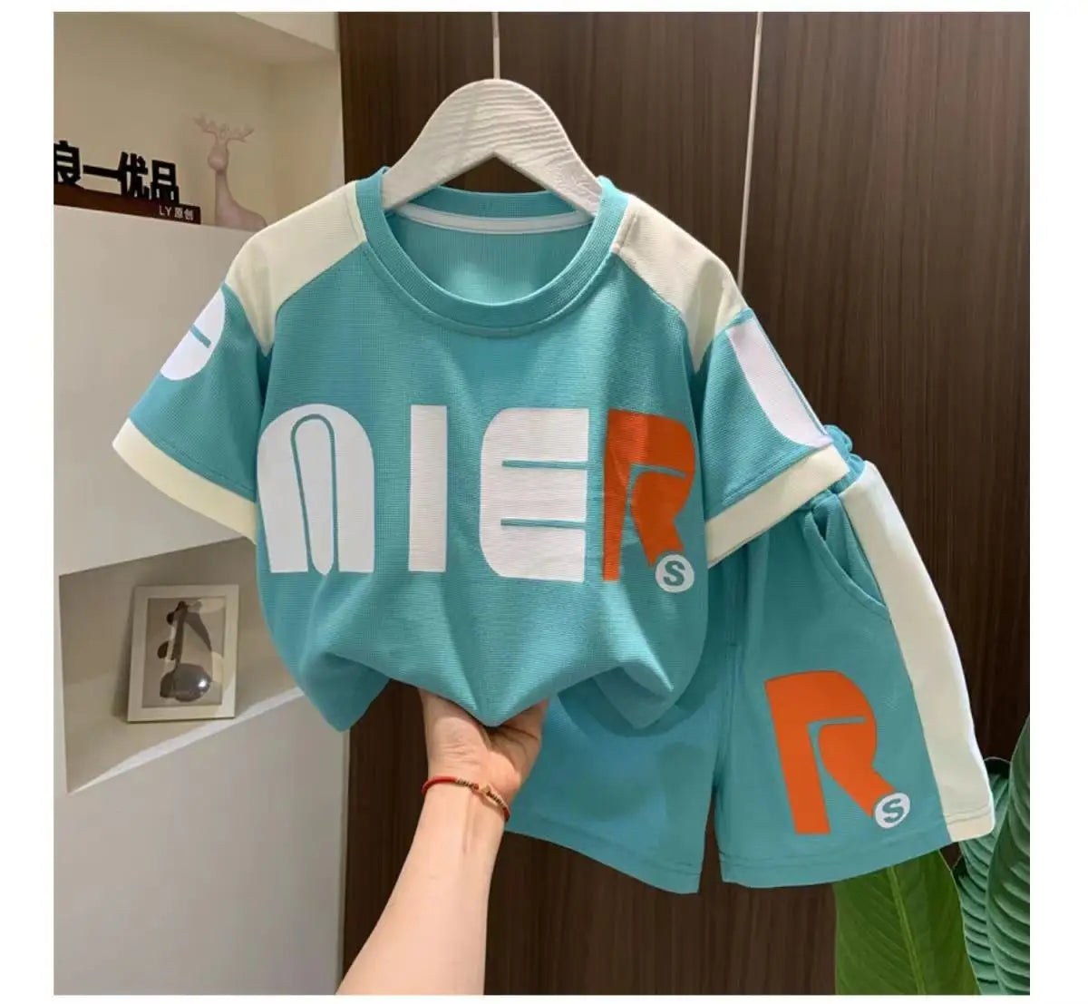 Boys Summer Clothing Children's Fashion Short sleeved Set New Korean Edition Fashionable Boys Summer Thin Casual Two Piece Set