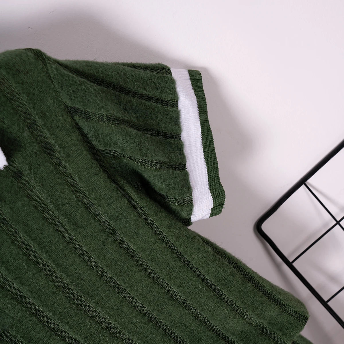 Boys' summer short-sleeved shorts set with British style collar and ribbed set for daily wear or going out