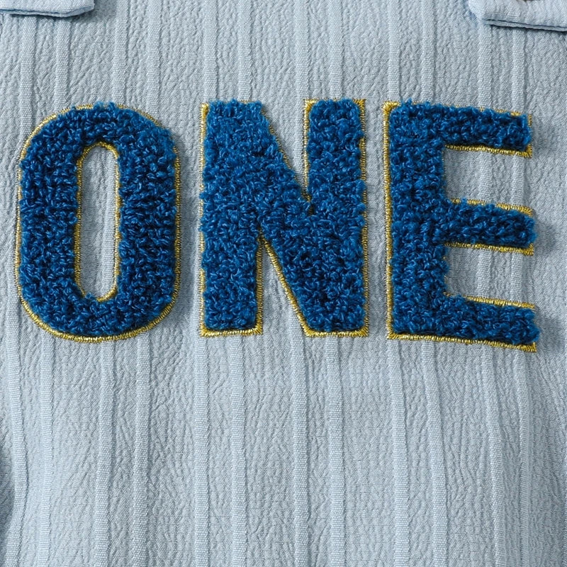 Baby Girls Boys Summer Romper Infant Sleeveless Letter Embroidery Button Casual Overalls