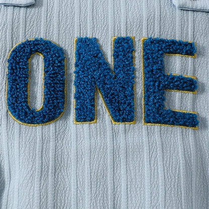 Baby Girls Boys Summer Romper Infant Sleeveless Letter Embroidery Button Casual Overalls