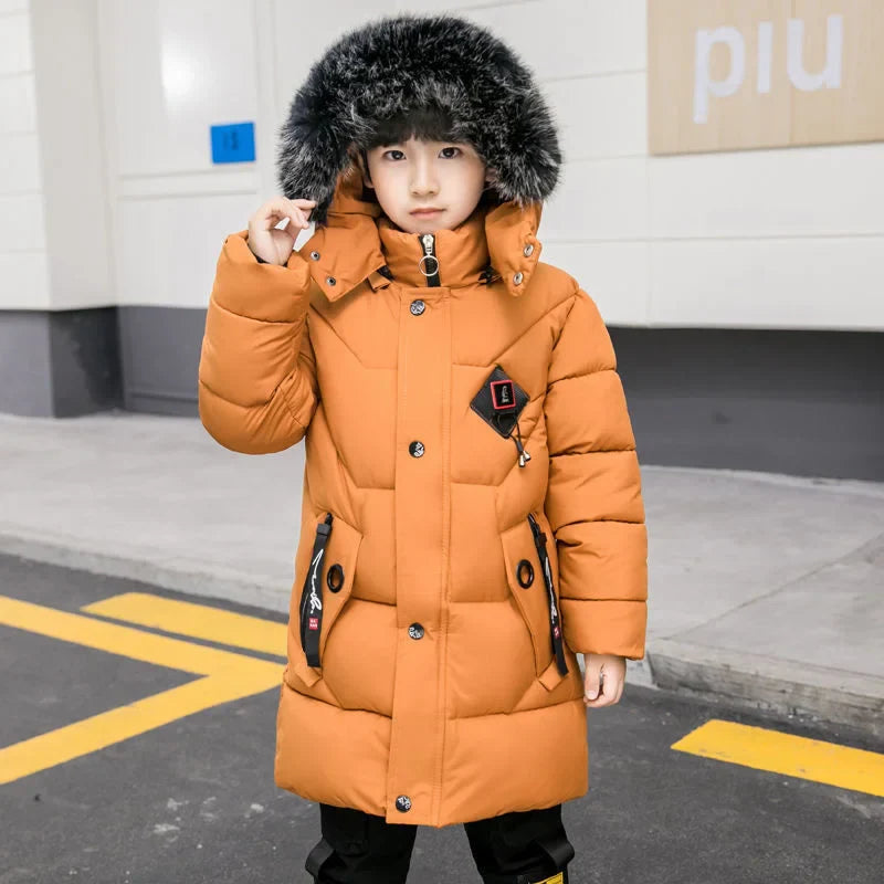 2023 Children Warm Clothing toddler boy Clothes Teen Down Cotton Padded Winter Jackets Hooded Coat Thicken Outerwear Kids Parka