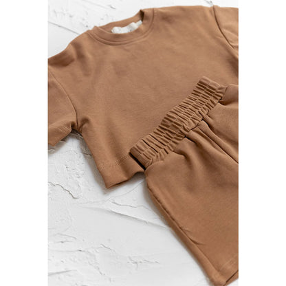 Toddler Baby Boys Clothes Fashion Summer Outfit Sets Short Sleeve Solid Color Tops  Shorts 2PCS Casual Kids Clothes  Suit