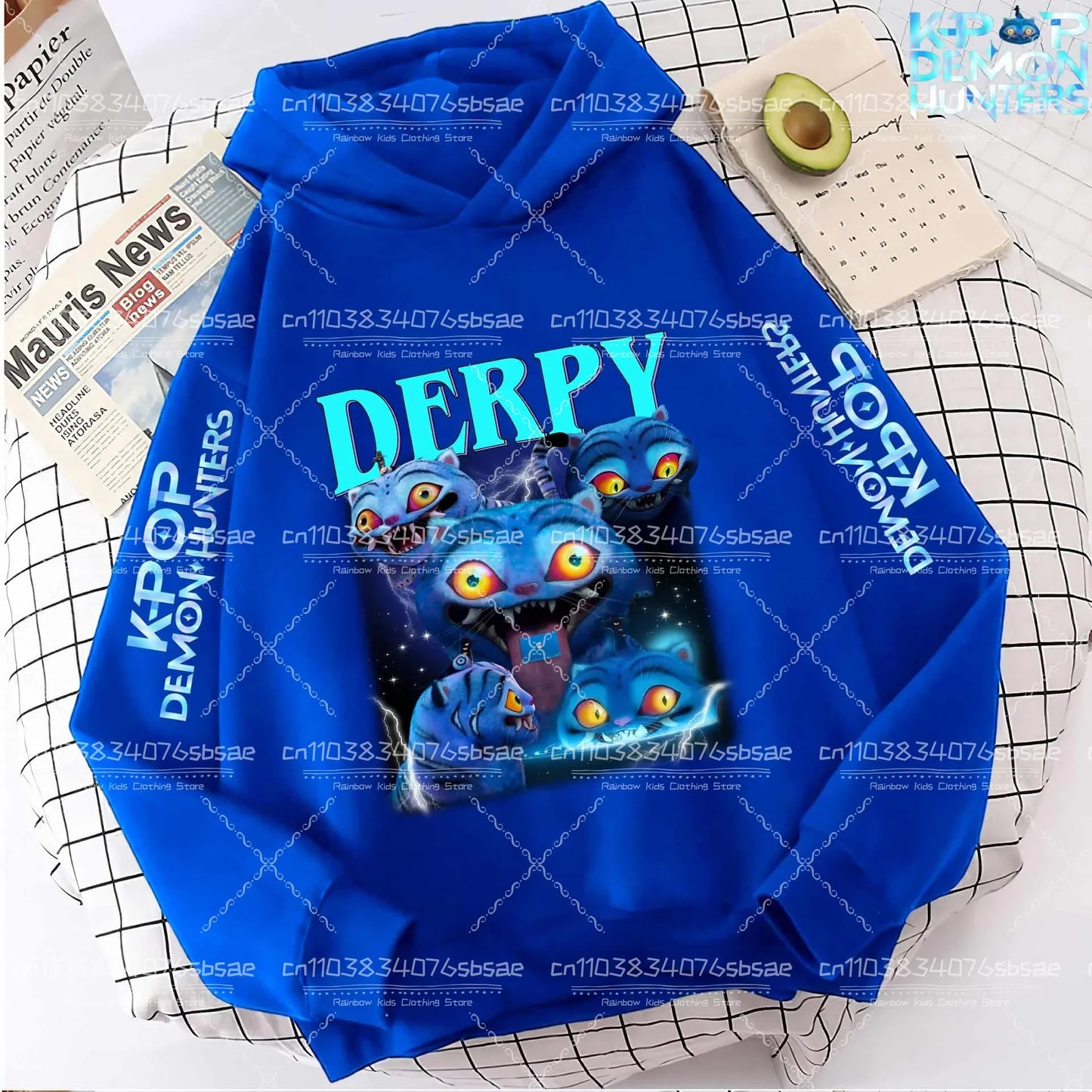 2025 Autumn Winter Hot New KPop Demon Hunters Hoodie: Cartoon Style Pullover for Children Boys & Girls Casual Comfy Sweatshirt