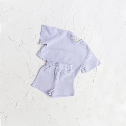 Toddler Baby Boys Clothes Fashion Summer Outfit Sets Short Sleeve Solid Color Tops  Shorts 2PCS Casual Kids Clothes  Suit