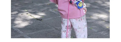 Boys Set Summer Outfit 2025 New Cute Pink T-shirt+ Floral Long Pants Children's Short Sleeved Handsome Pants Two-piece Set