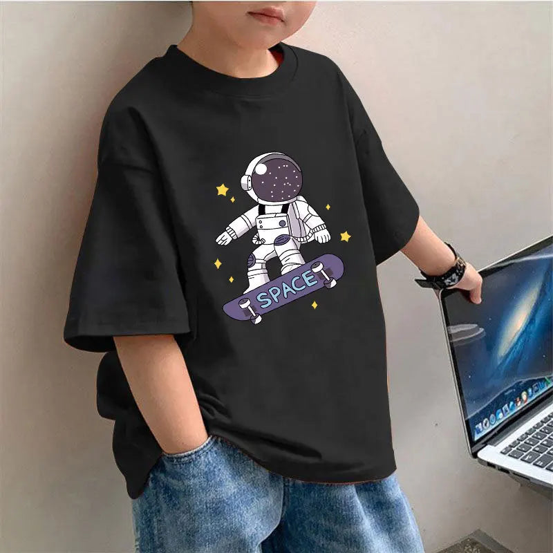 The New Summer Boys' Short-sleeved T-shirt Is A Trendy Trend in Children's Summer Wear Boys Clothes Kids Clothes