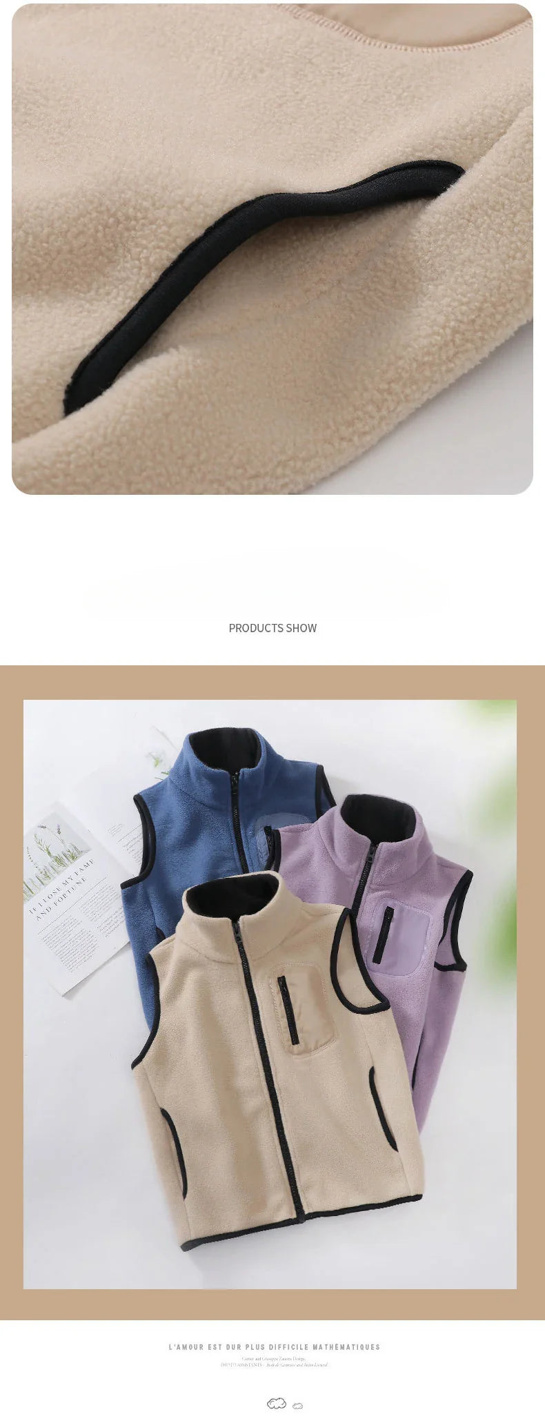 4-18 Years Boys Girls Polar Fleece Vest Autumn Winter Thick Warm Teen Children Tops Outerwear 5A Antimicrobial Kids Waistcoats