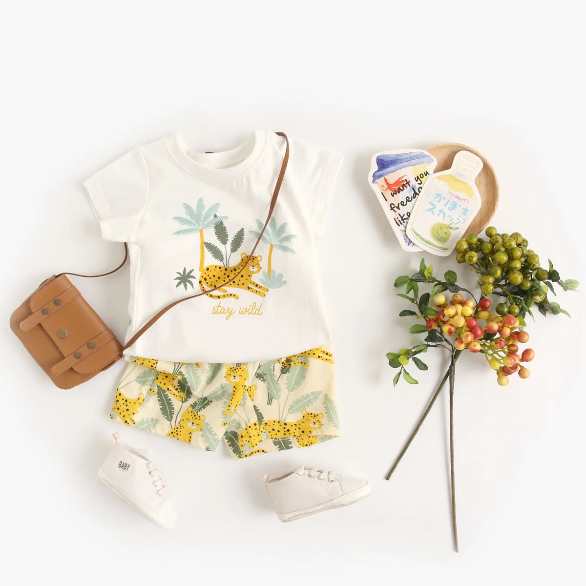 Sanlutoz Cotton Toddler Boys Summer Sleeveless Bodysuits Casual Infants Boys Animal Clothes