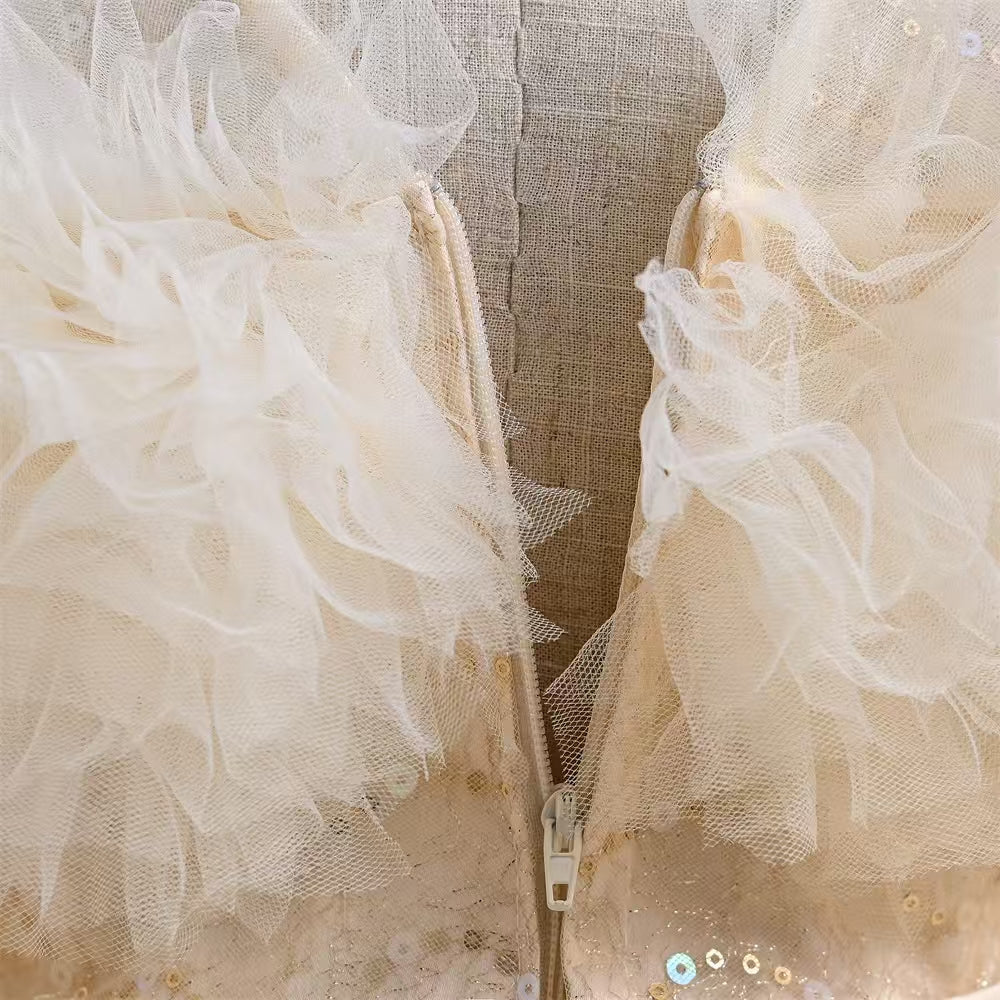 Children Summer Short Sleeve Girl Fairy Birthday Flower Dress