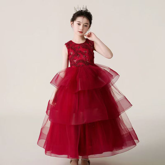 flower Girl Fluffy Gauze Cake Dress