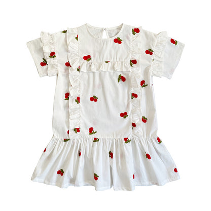 Girls Sweet Embroidered Princess Doll Dress