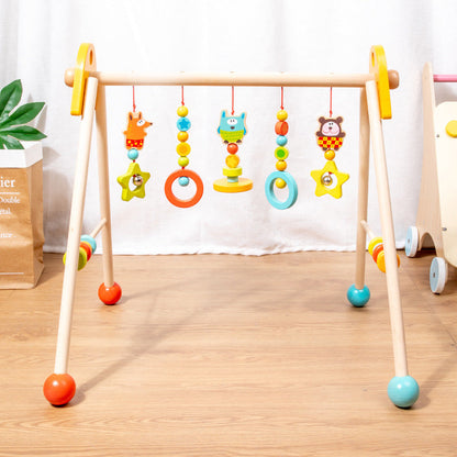 Wooden Newborn Fitness Equipment Pendant Rings