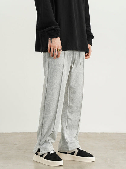 American Hip-hop Style Zipper Slit Straight Loose Drawstring Pant
