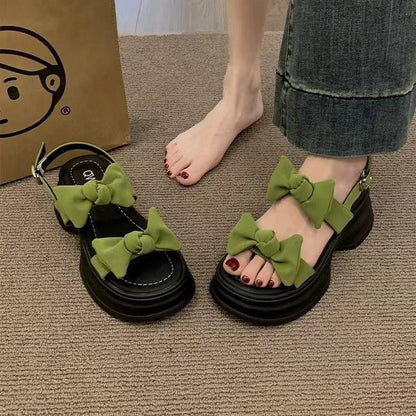 Women's Korean-style Bow Platform Sandals