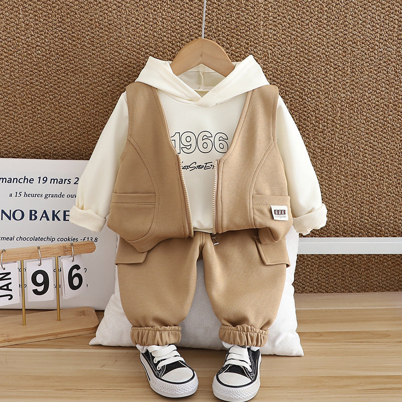 Children's Clothes Number Vest Three-piece Set