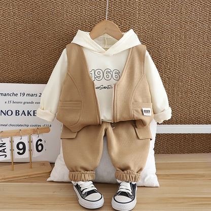 Children's Clothes Number Vest Three-piece Set