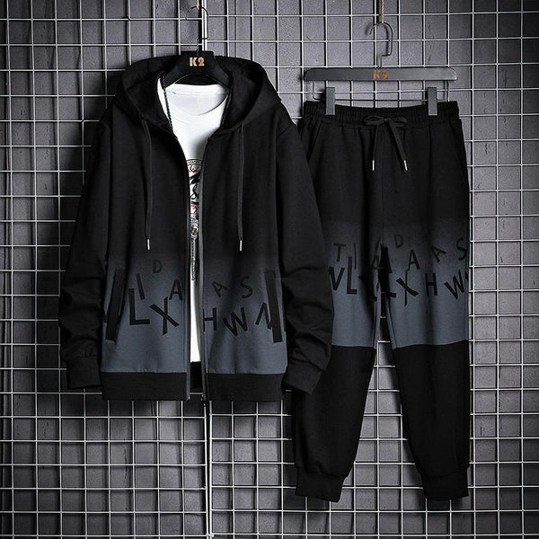Men's Hooded Jacket Youth Gradient Suit