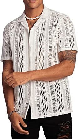 Button Knitted Short-sleeved Shirt Men's Shirt
