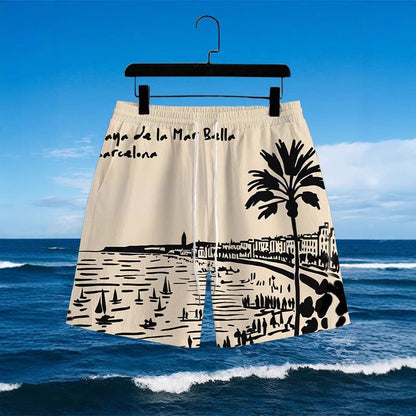 Fashion Digital Printing Men's Sports Beach Pants