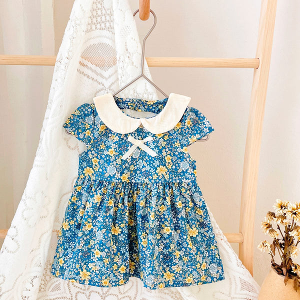 Fashion Personality Korean Style Girls Floral Dress