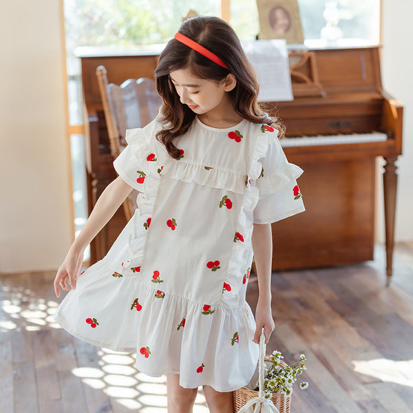 Girls Sweet Embroidered Princess Doll Dress