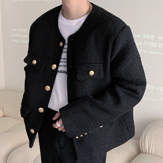 Men's Fashion Loose Single-breasted Retro Top