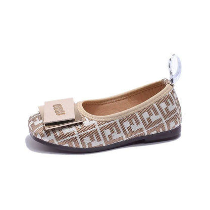 Fashionable slip-on leather shoes children's sweet princess shoes