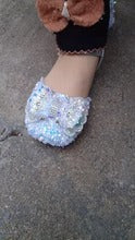 Children's Korean fashion crystal princess shoes