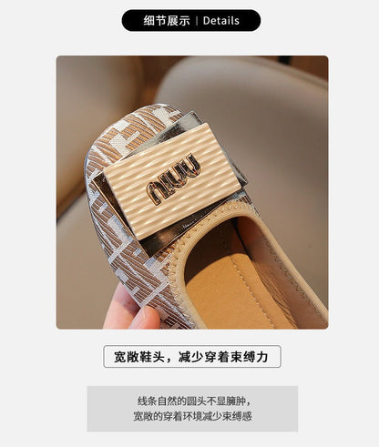 Fashionable slip-on leather shoes children's sweet princess shoes