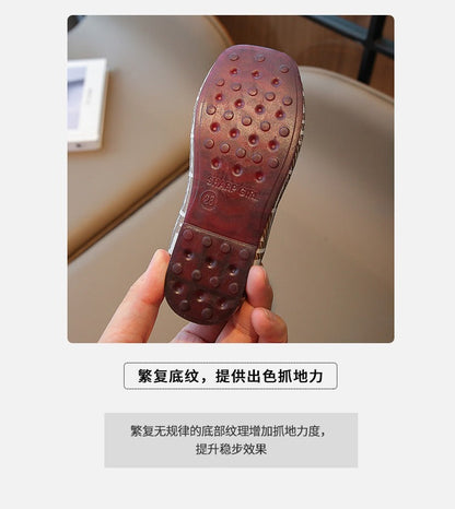 Fashionable slip-on leather shoes children's sweet princess shoes