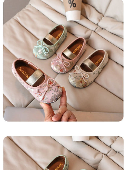 Children's Bow Slip-On Princess Shoes